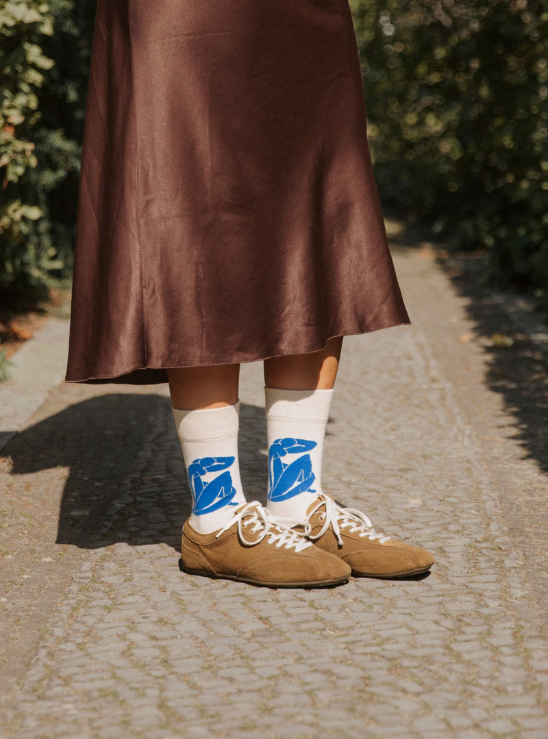 Blue Nude sokken gedragen