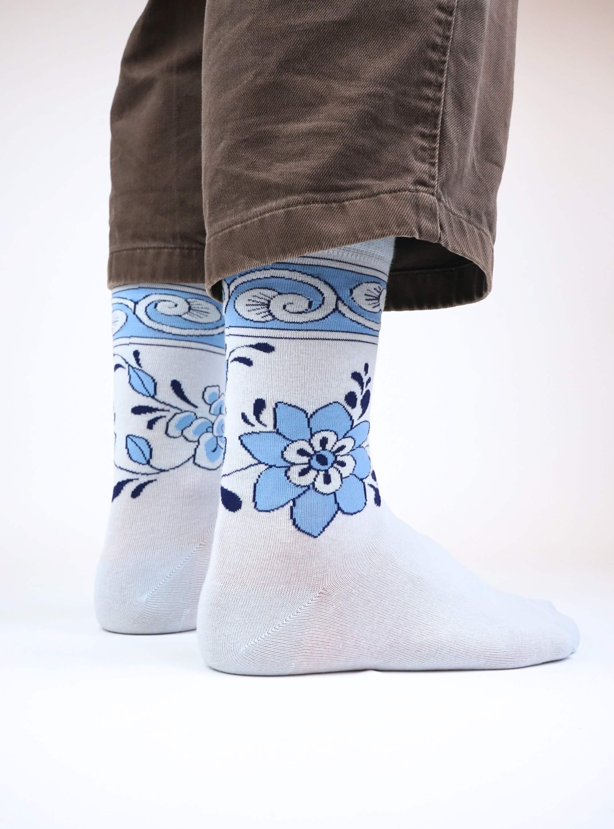 Delft Blue Pair of Shoes