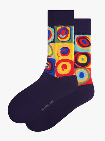 Color Study: Squares with Concentric Circles