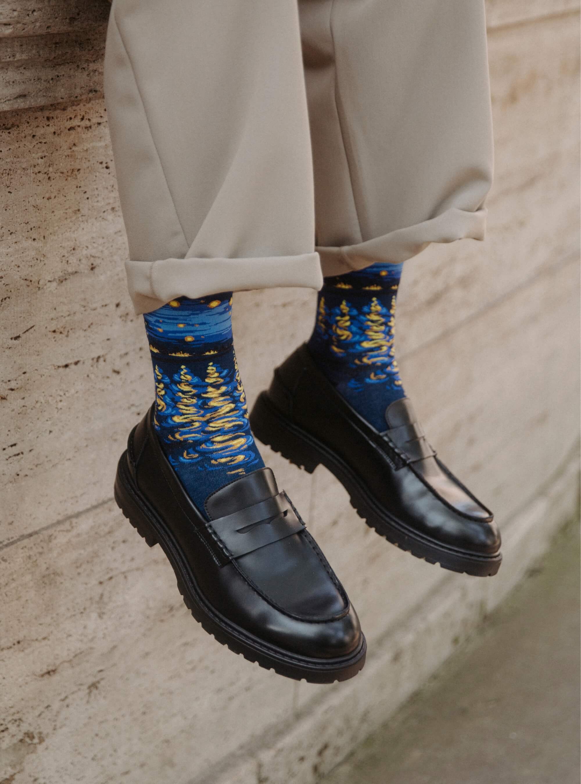 Sterrennacht boven de Rhône sokken gedragen
