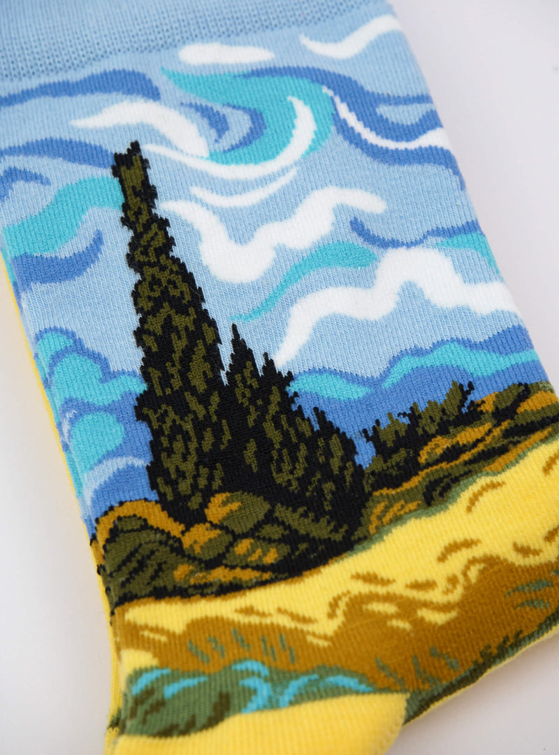 Wheat Field with Cypresses