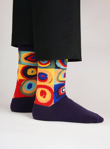 Color Study: Squares with Concentric Circles