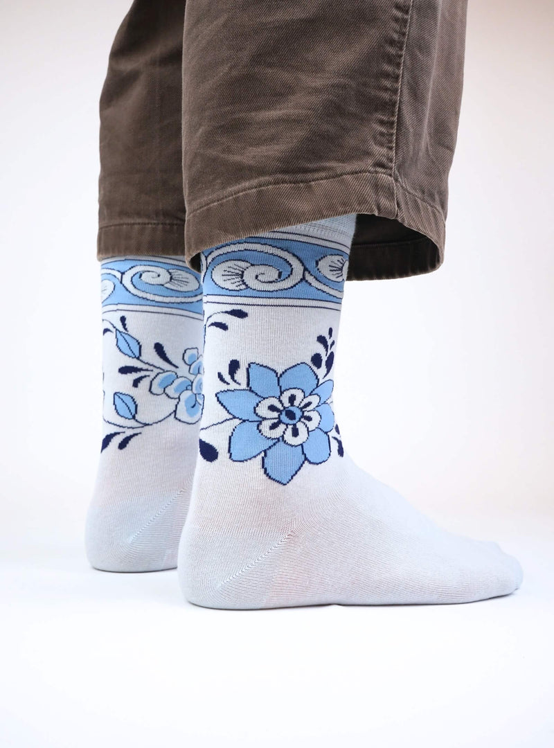 Delft Blue Pair of Shoes